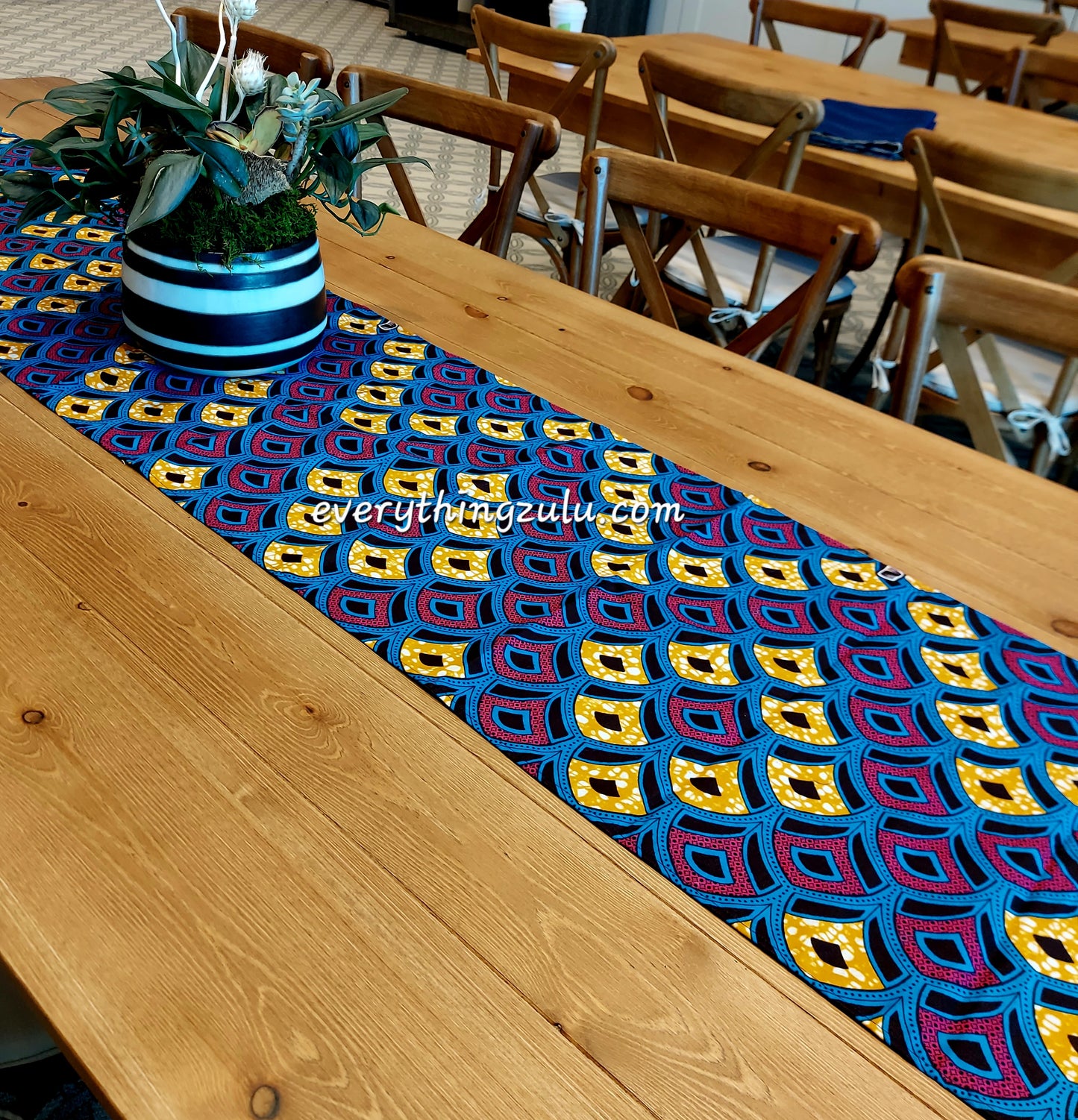 African print table runners
