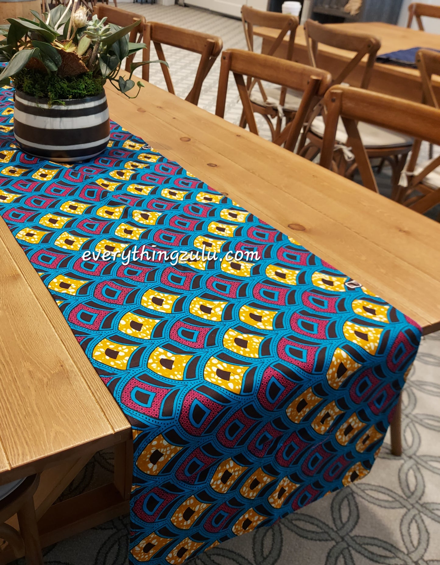 African print table runners