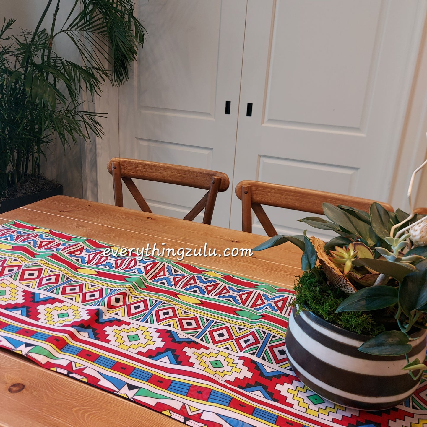 African print table runners