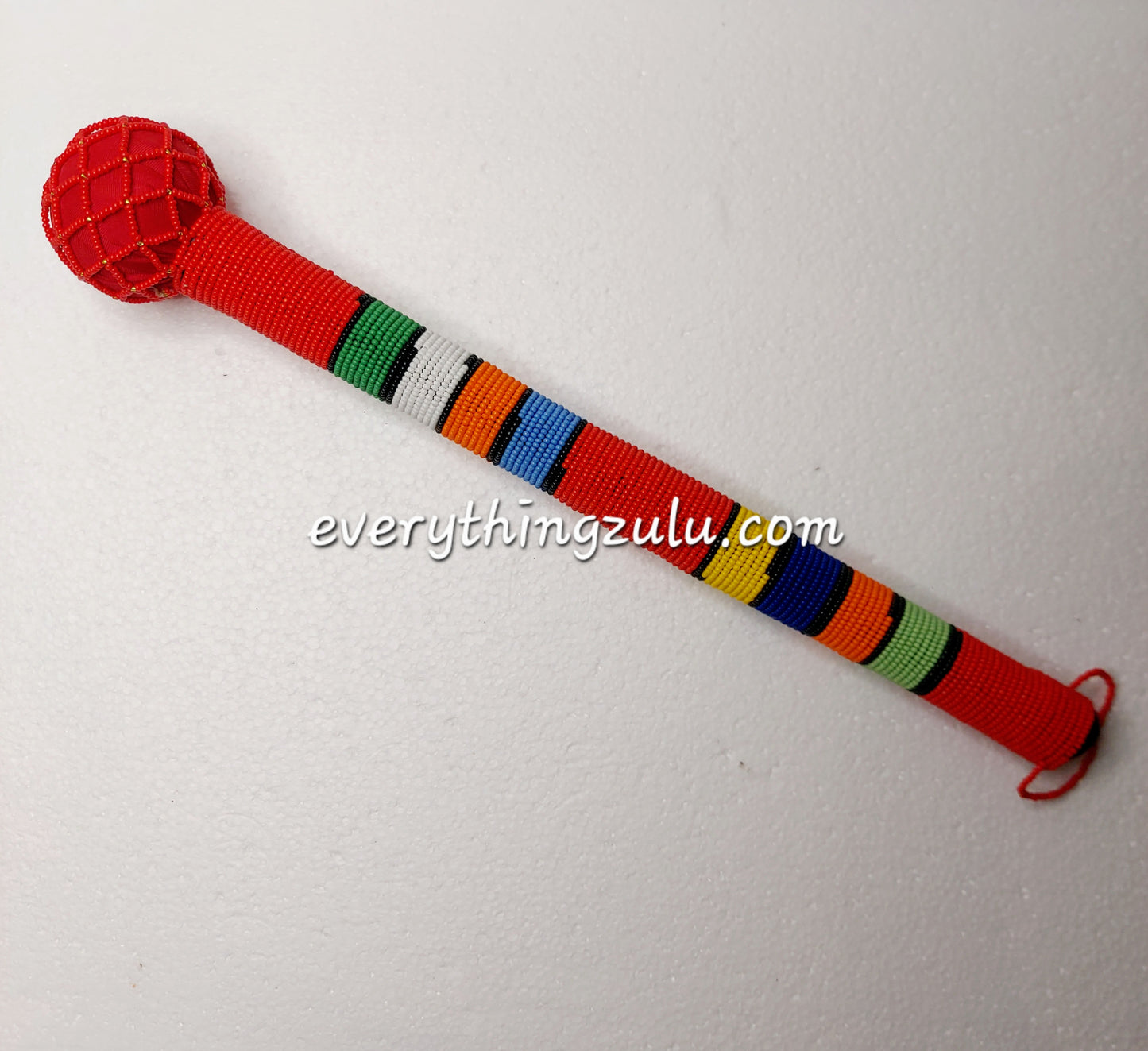 Beaded Zulu knobkerrie