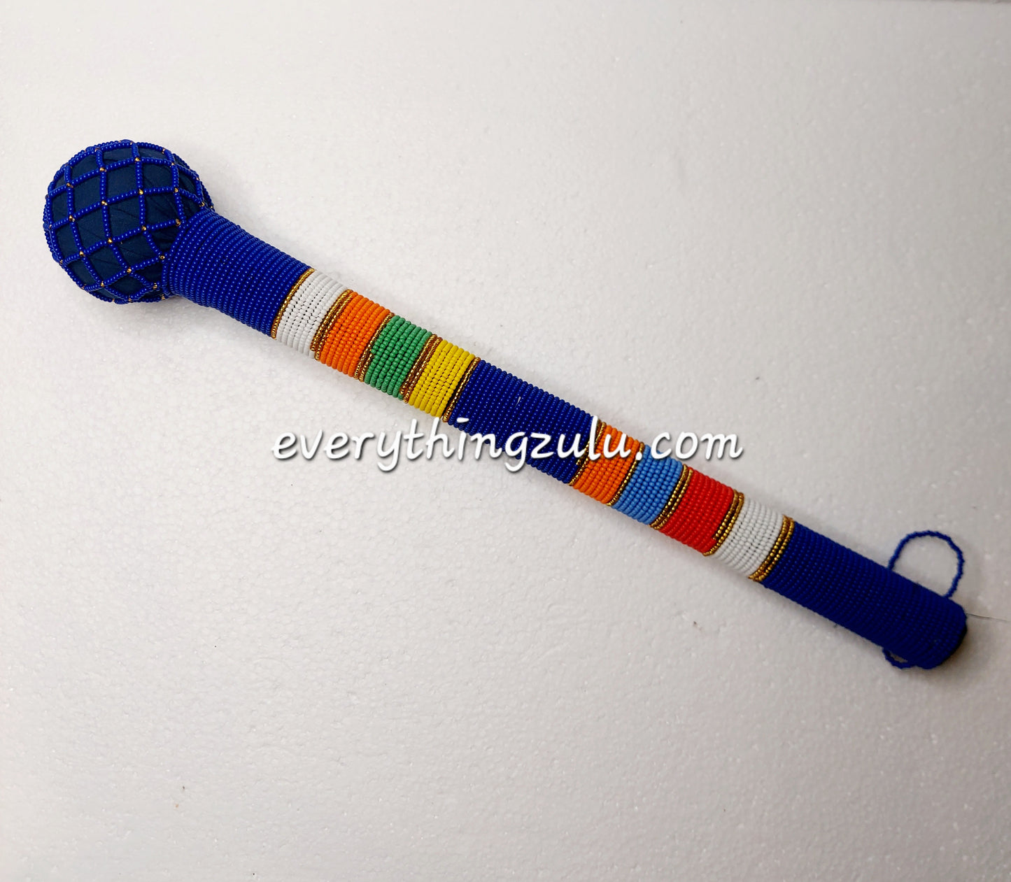 Beaded Zulu knobkerrie