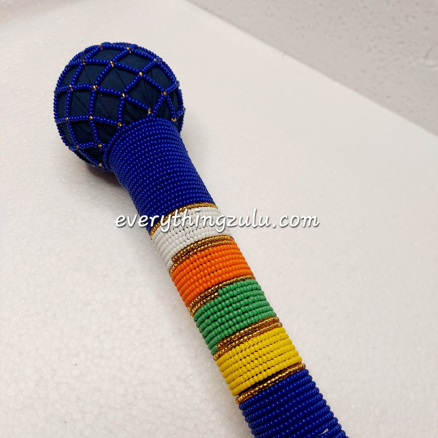 Beaded Zulu knobkerrie