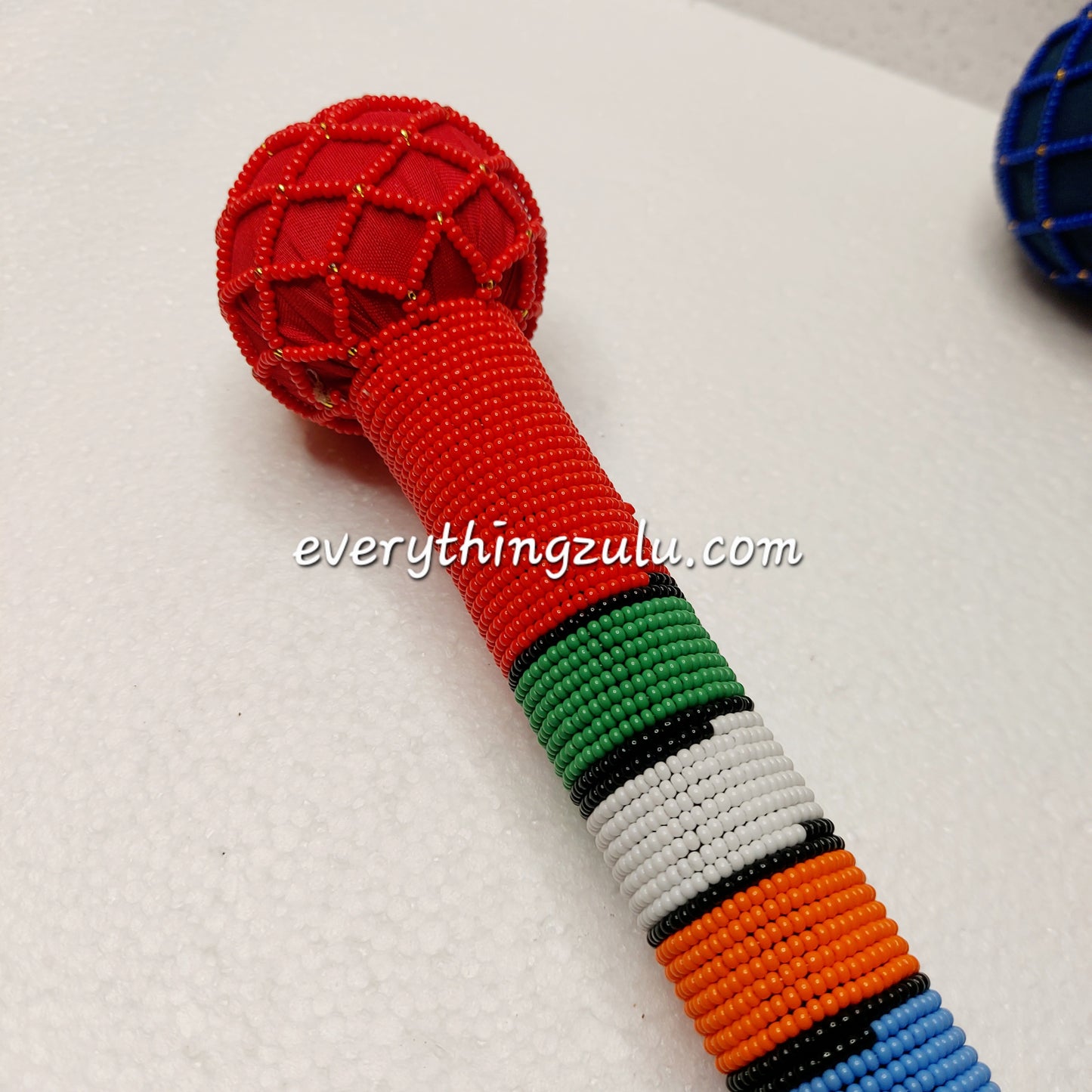 Beaded Zulu knobkerrie