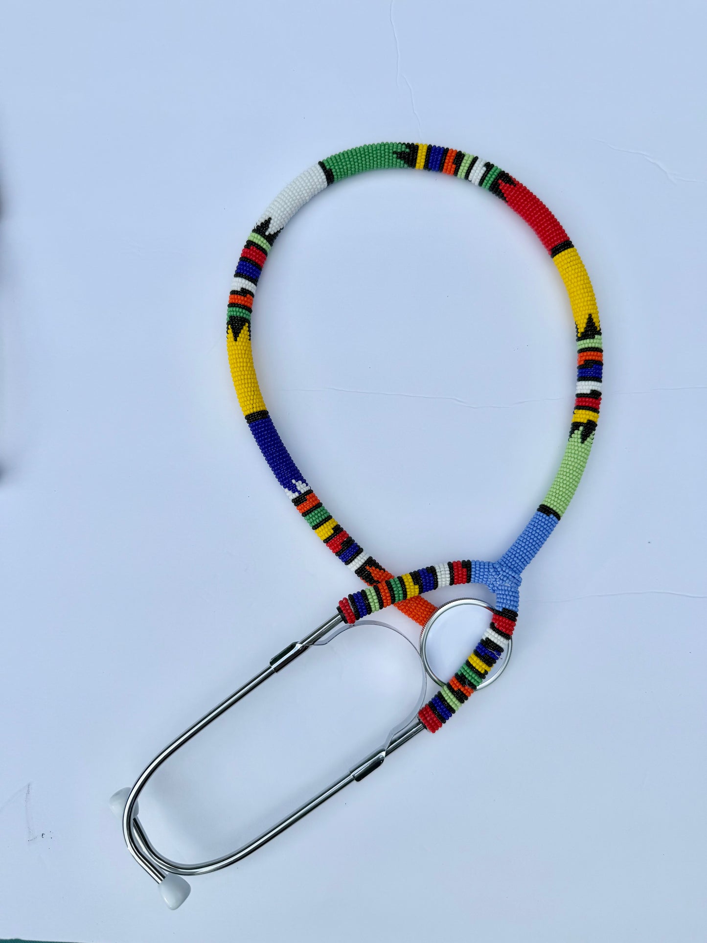 Beaded stethoscope.