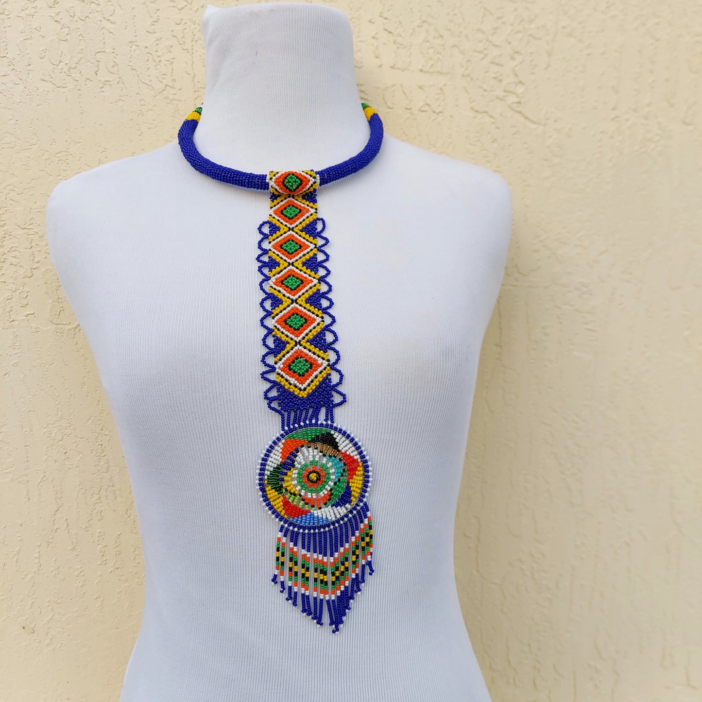 Beaded Zulu Necklace. Women's jewelry
