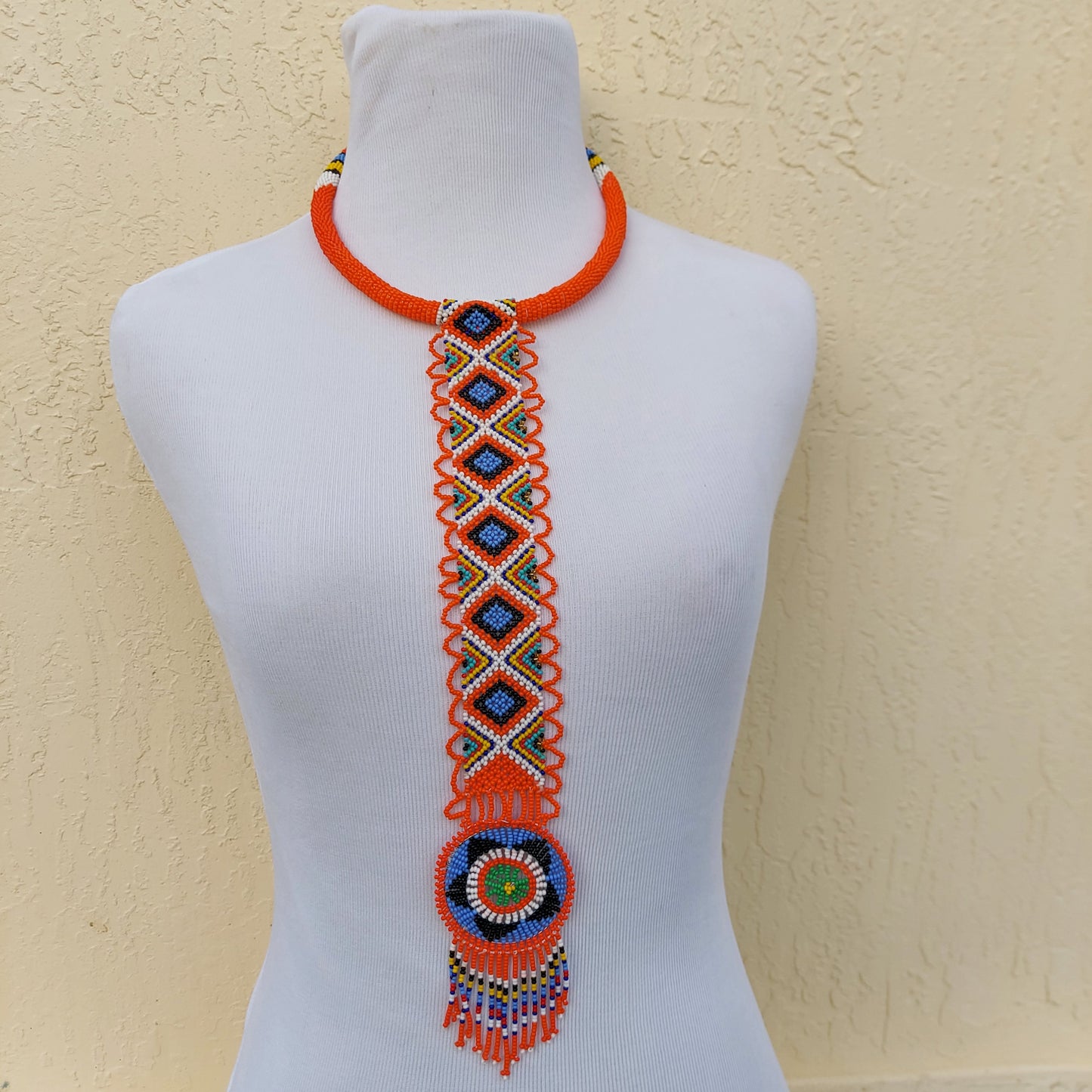 Beaded Zulu Necklace. Women's jewelry