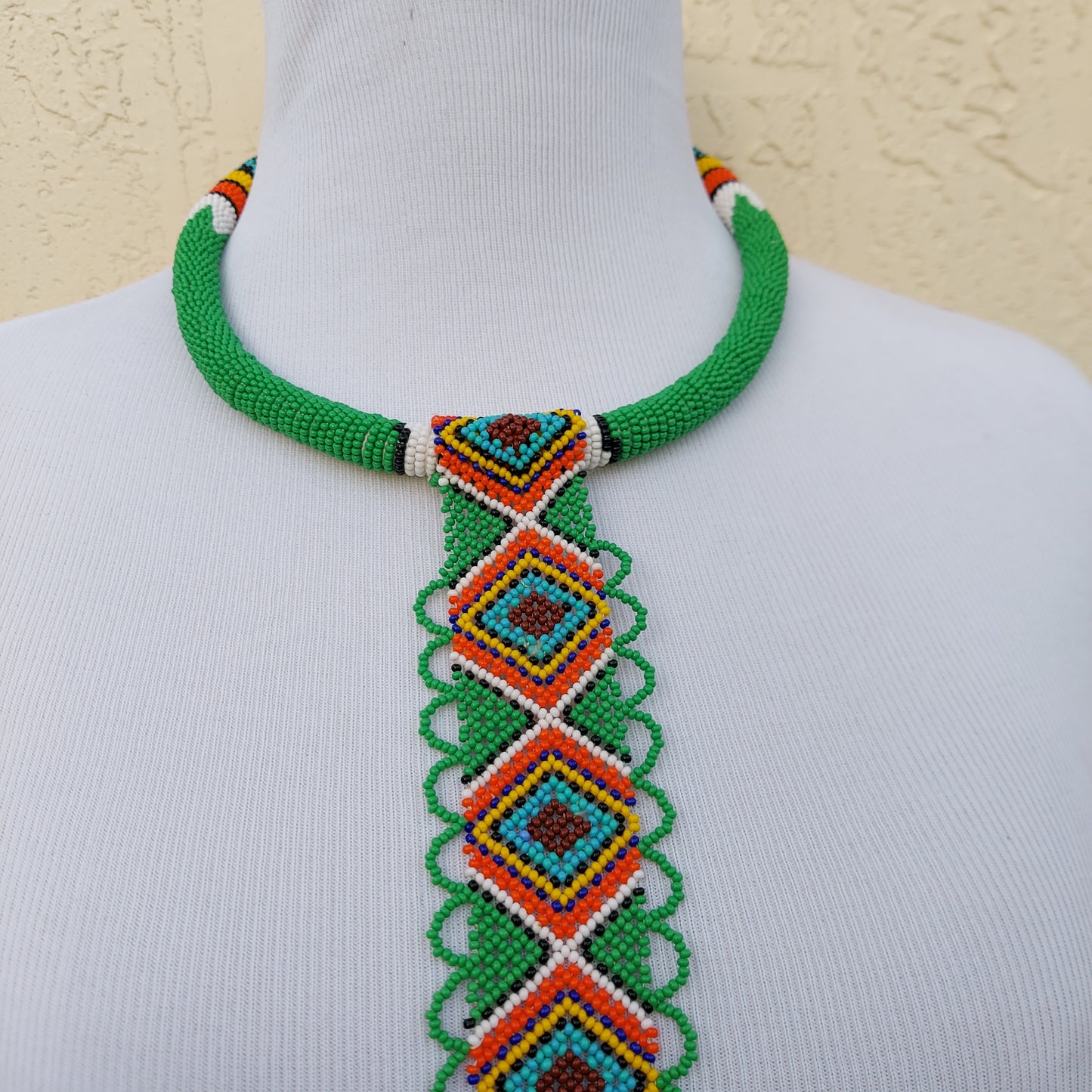 Beaded Zulu Necklace. Women's jewelry