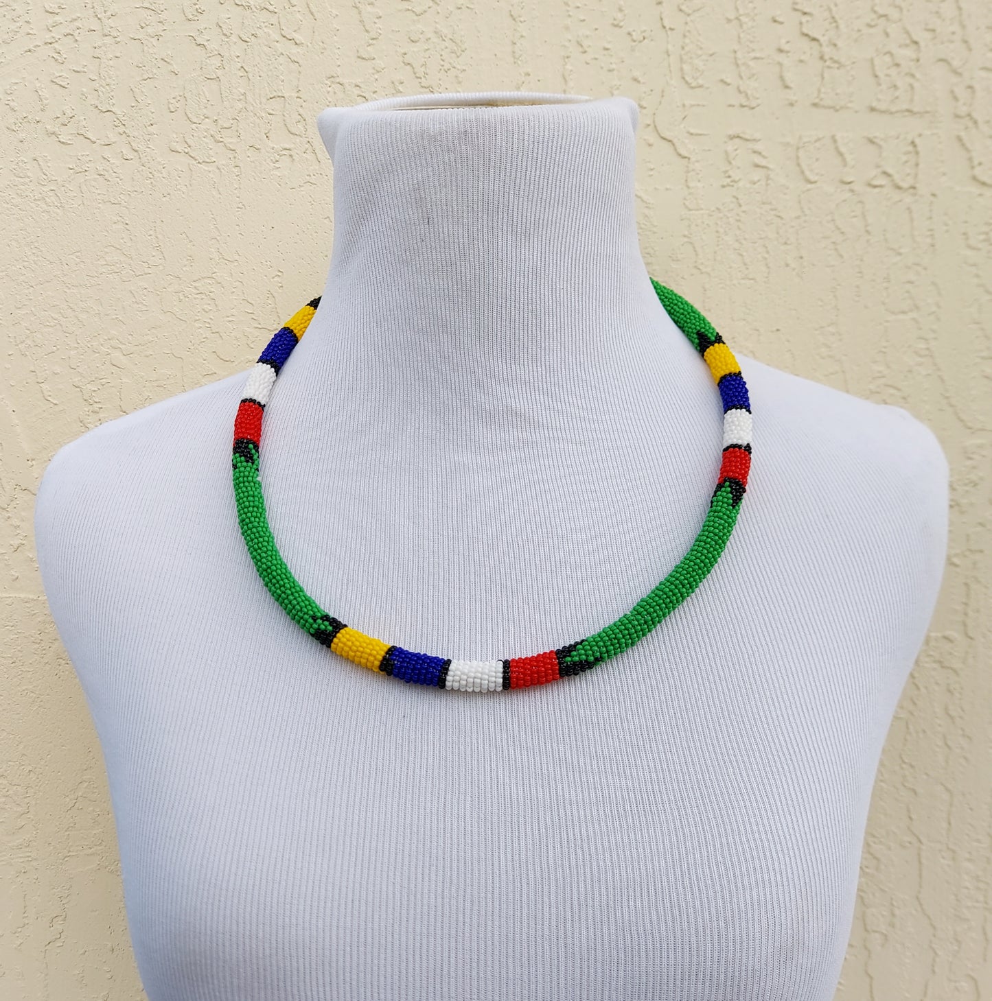 Beaded Straw Necklace/headband and bangle. Women's jewelry