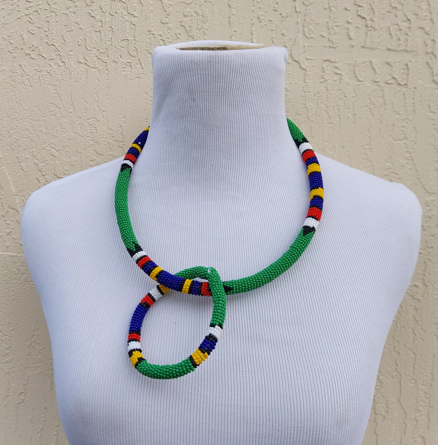 Beaded Straw Necklace/headband and bangle. Women's jewelry