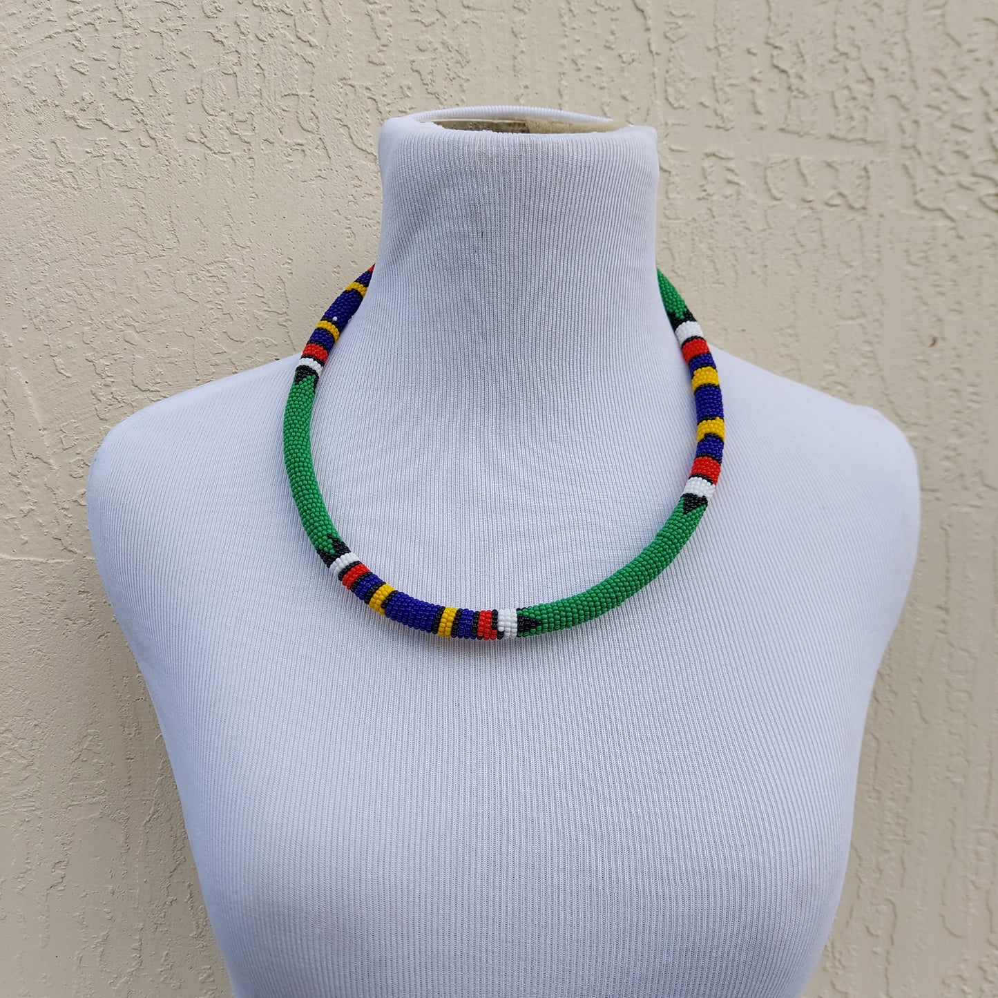 Beaded Straw Necklace/headband and bangle. Women's jewelry