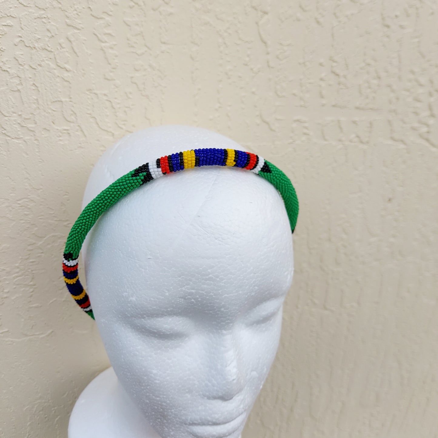Beaded Straw Necklace/headband and bangle. Women's jewelry