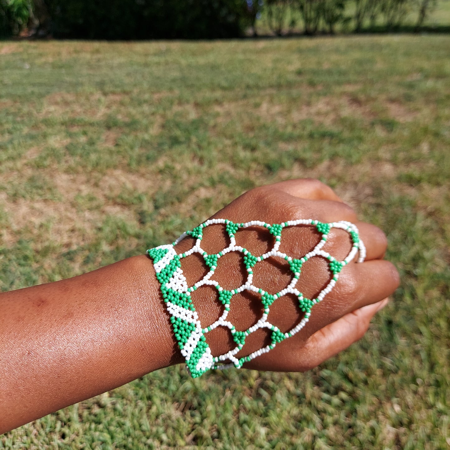 2 Color Beaded Zulu glove