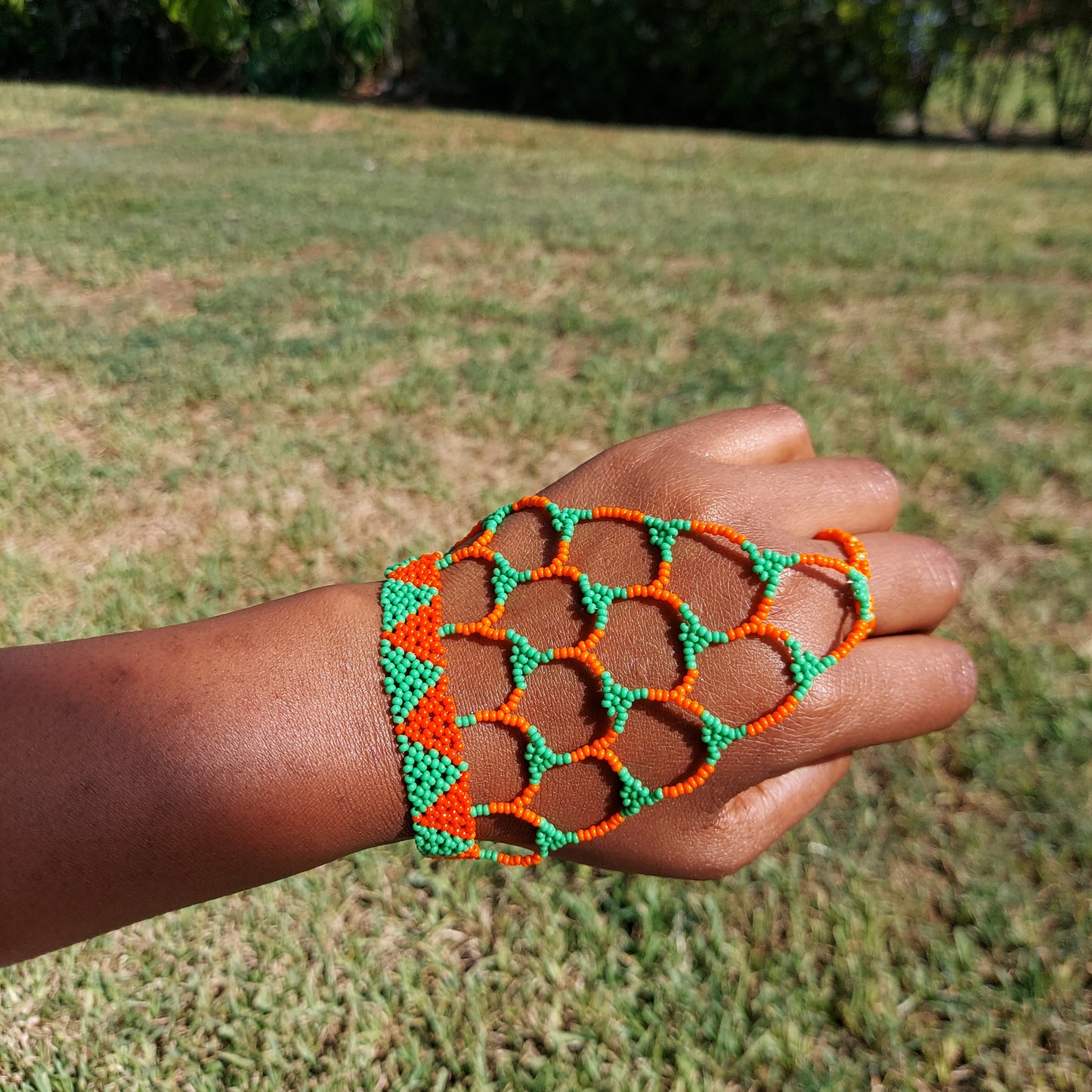 2 Color Beaded Zulu glove