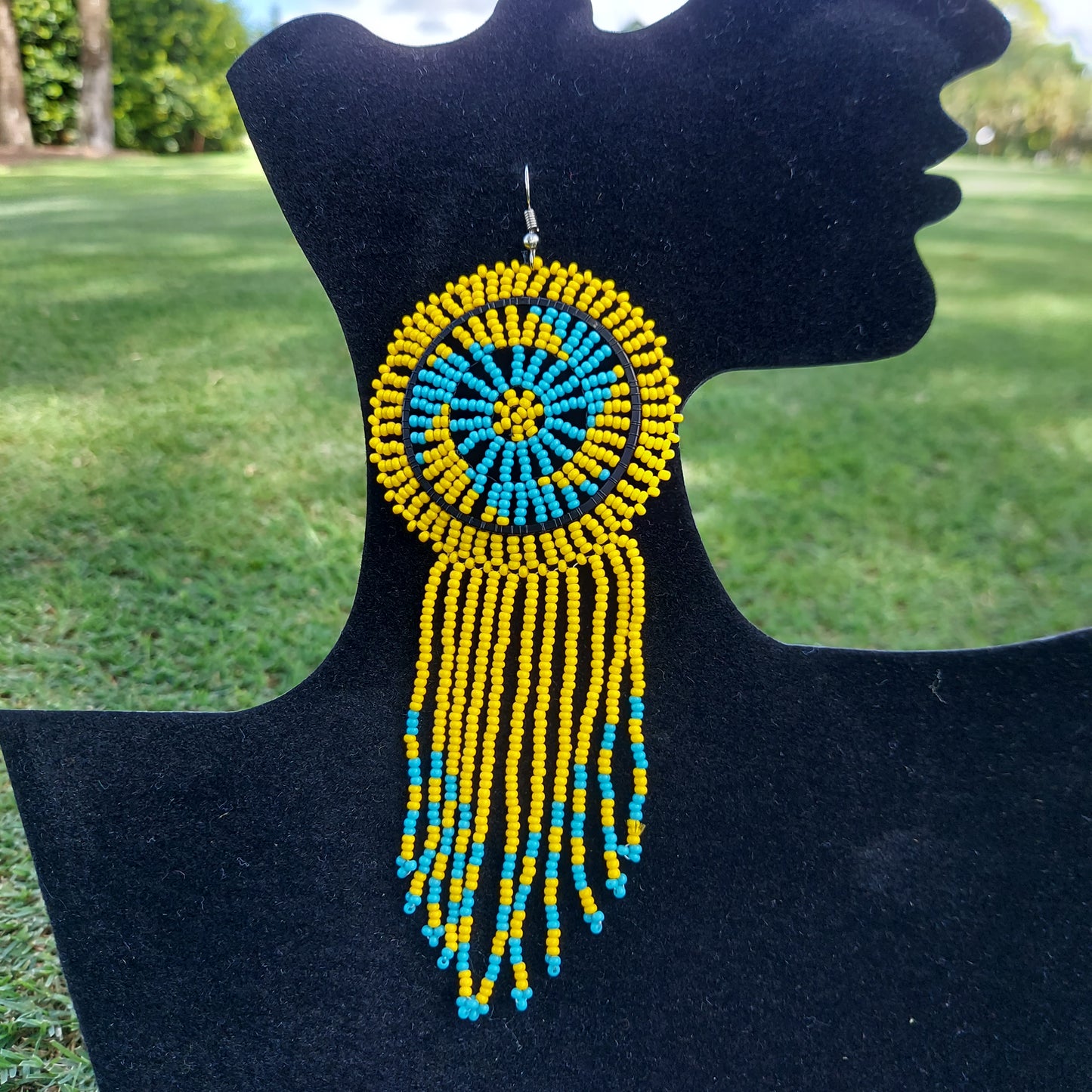 2 color Beaded Zulu Earrings