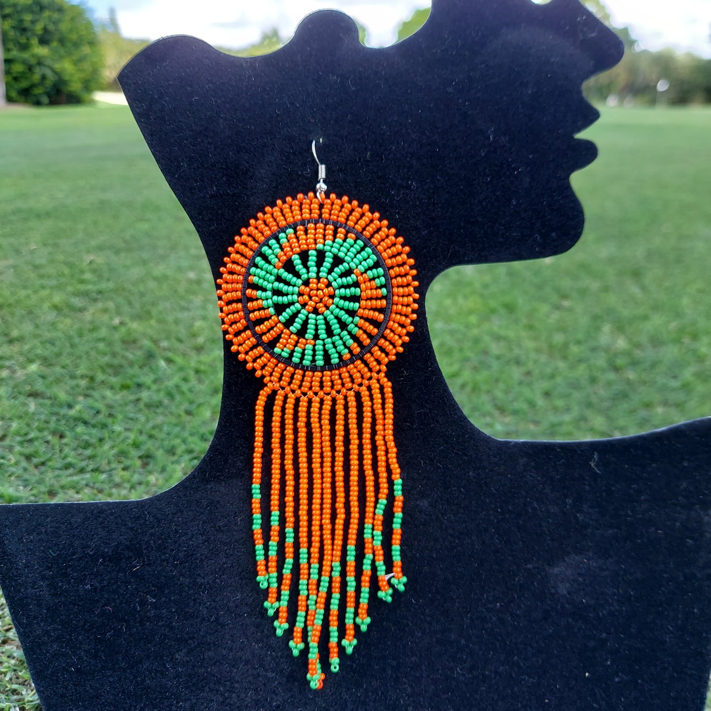2 color Beaded Zulu Earrings