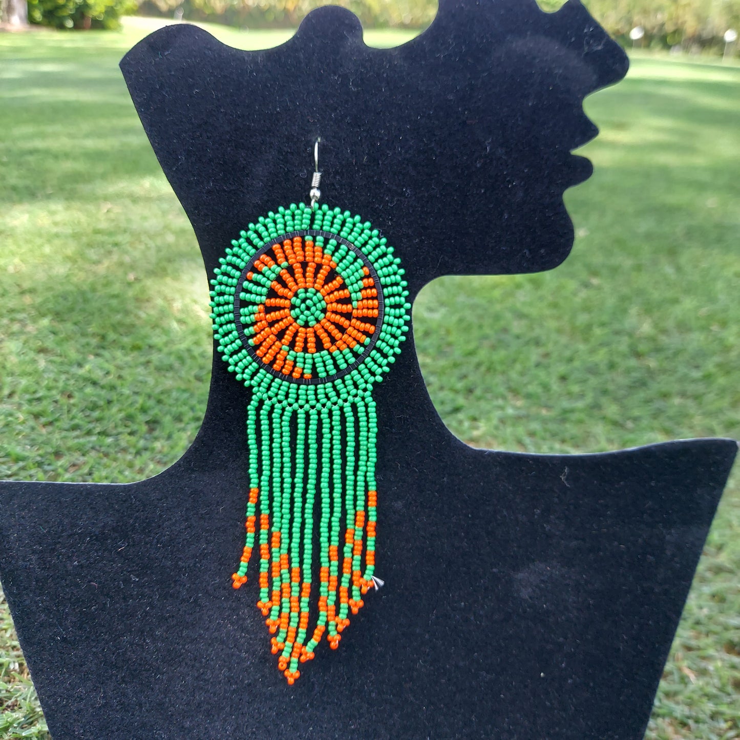 2 color Beaded Zulu Earrings