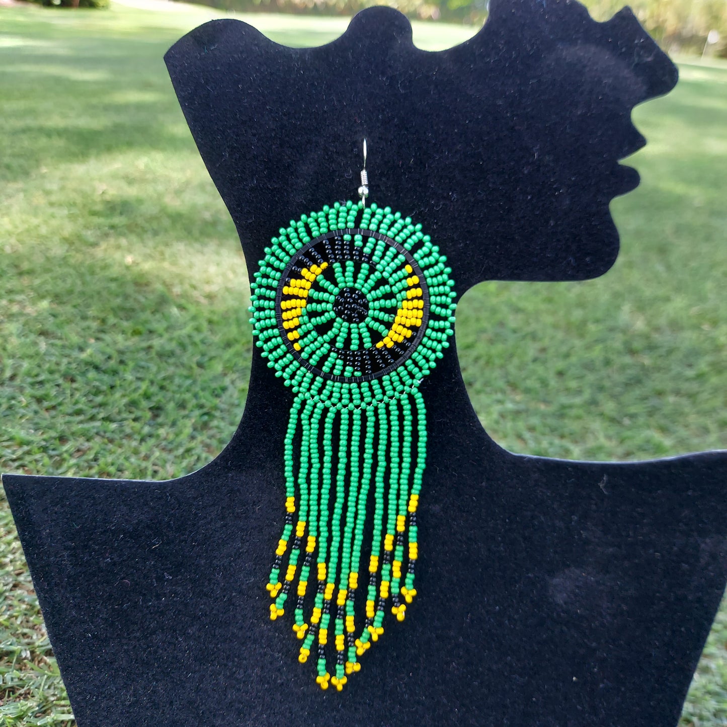 2 color Beaded Zulu Earrings