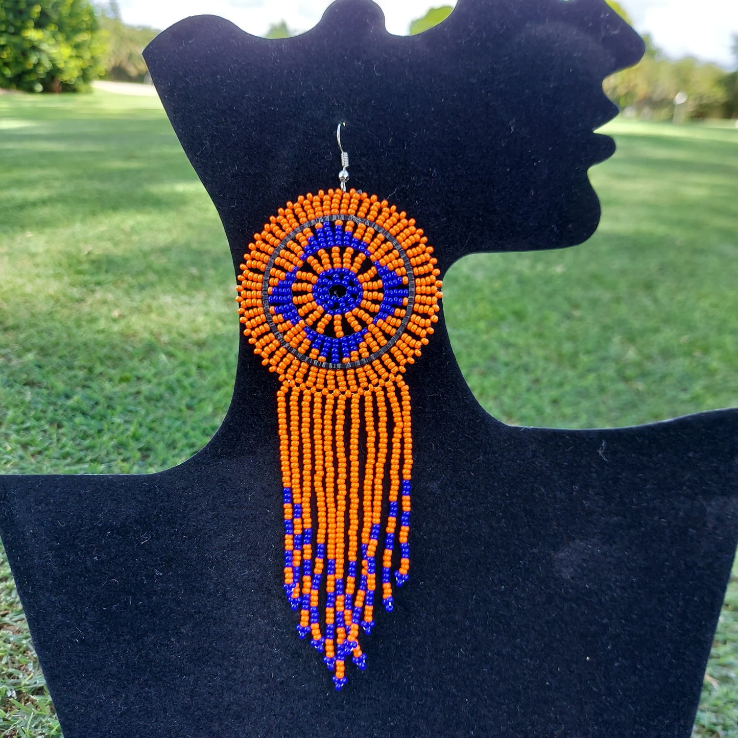 2 color Beaded Zulu Earrings