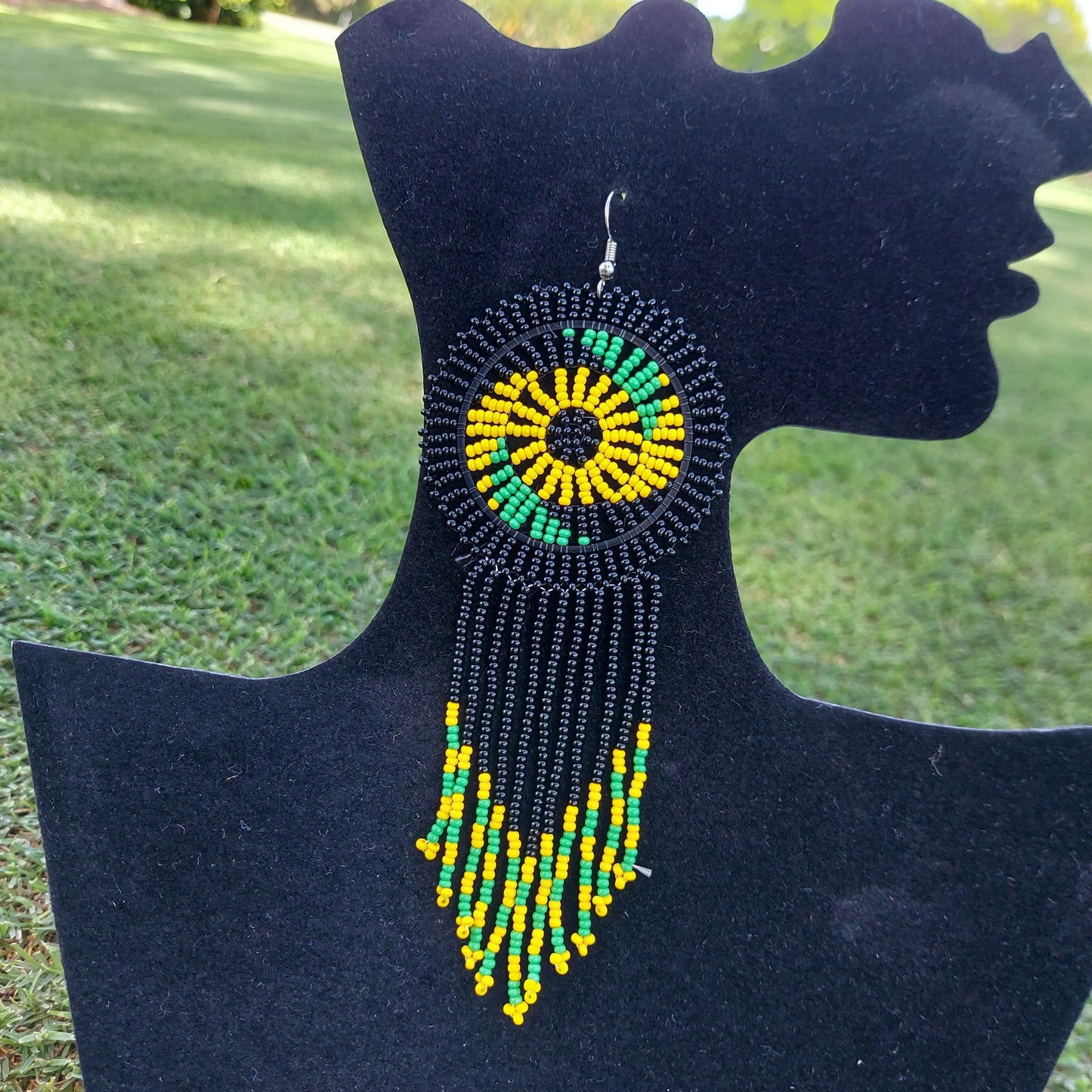 2 color Beaded Zulu Earrings