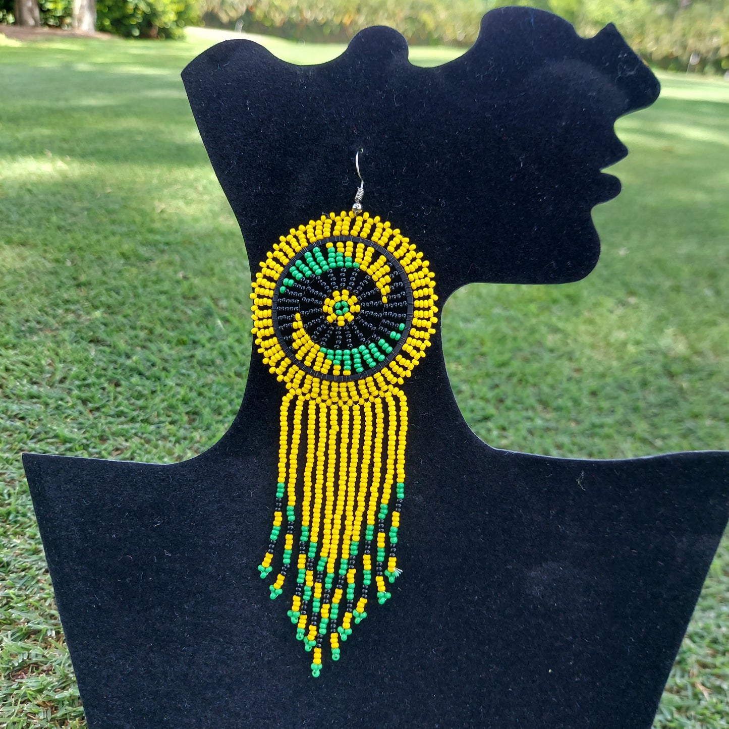 2 color Beaded Zulu Earrings