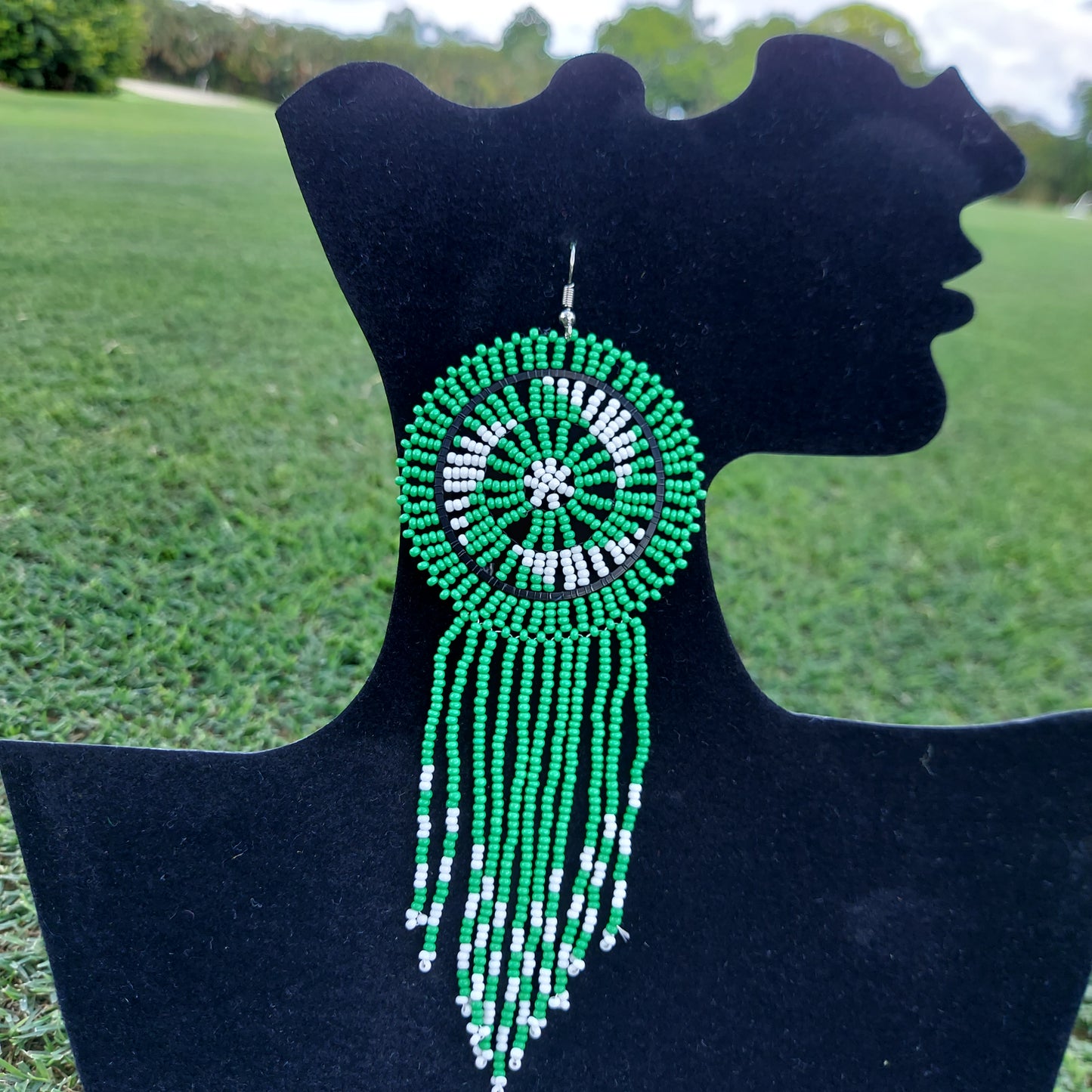 2 color Beaded Zulu Earrings