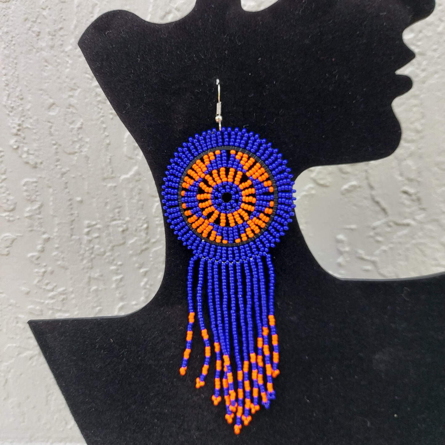 2 color Beaded Zulu Earrings