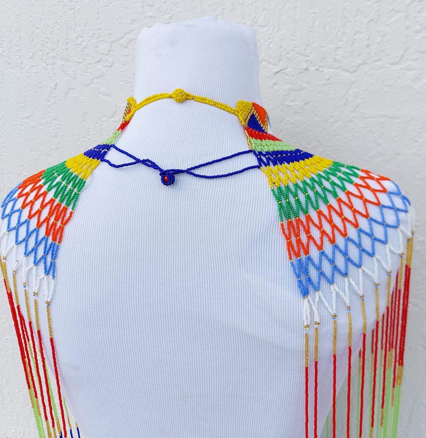 Beaded Bib Zulu Necklace . Women's jewelry