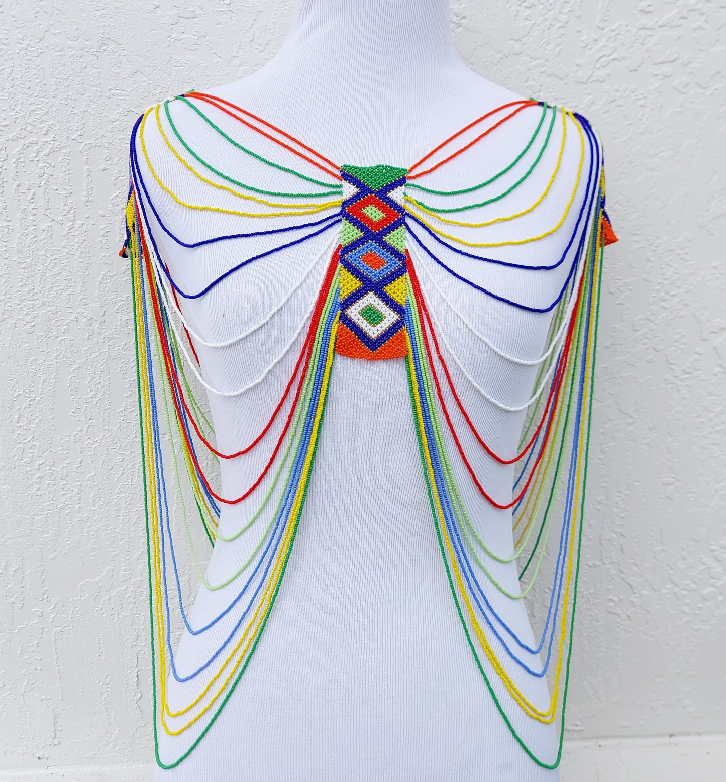 Beaded Bib Zulu Necklace . Women's jewelry