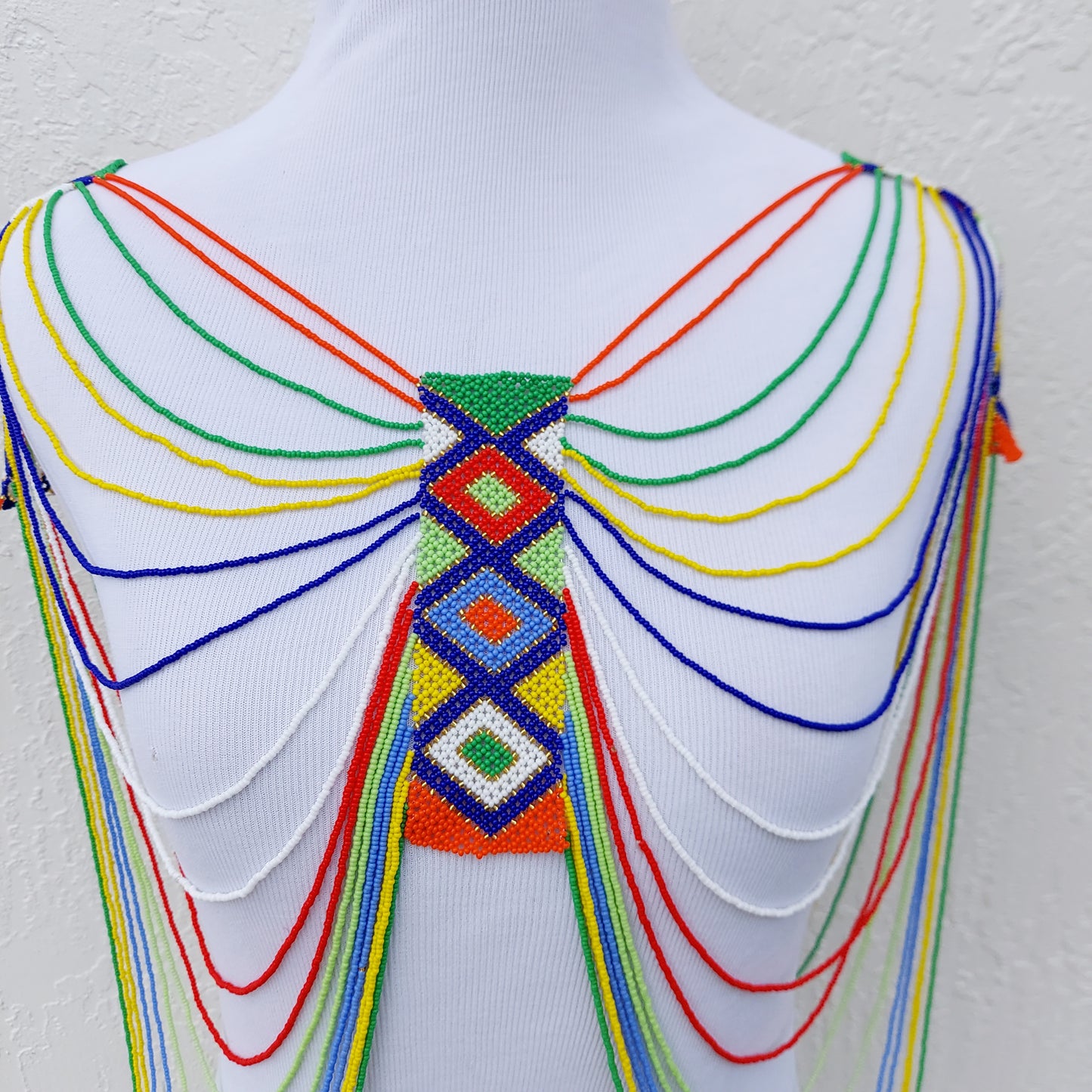Beaded Bib Zulu Necklace . Women's jewelry