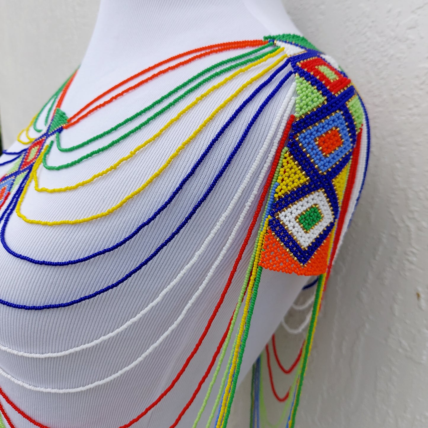 Beaded Bib Zulu Necklace . Women's jewelry