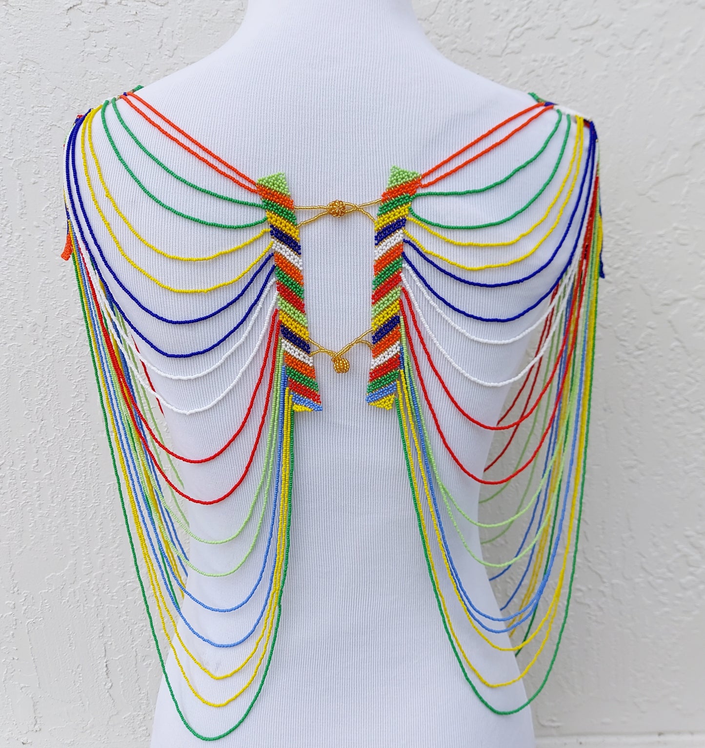 Beaded Bib Zulu Necklace . Women's jewelry