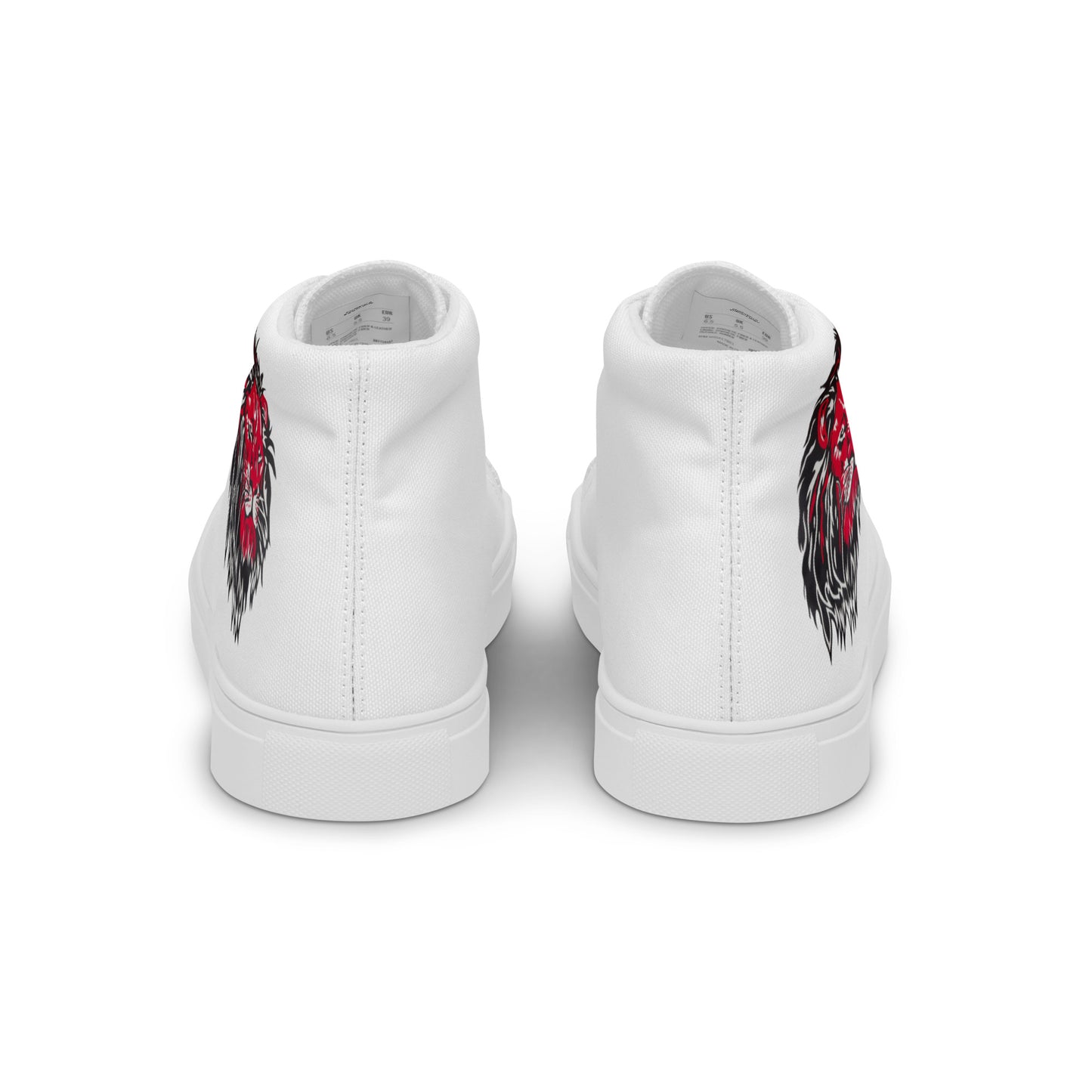 Ancestral Red Lion Men’s high top canvas shoes