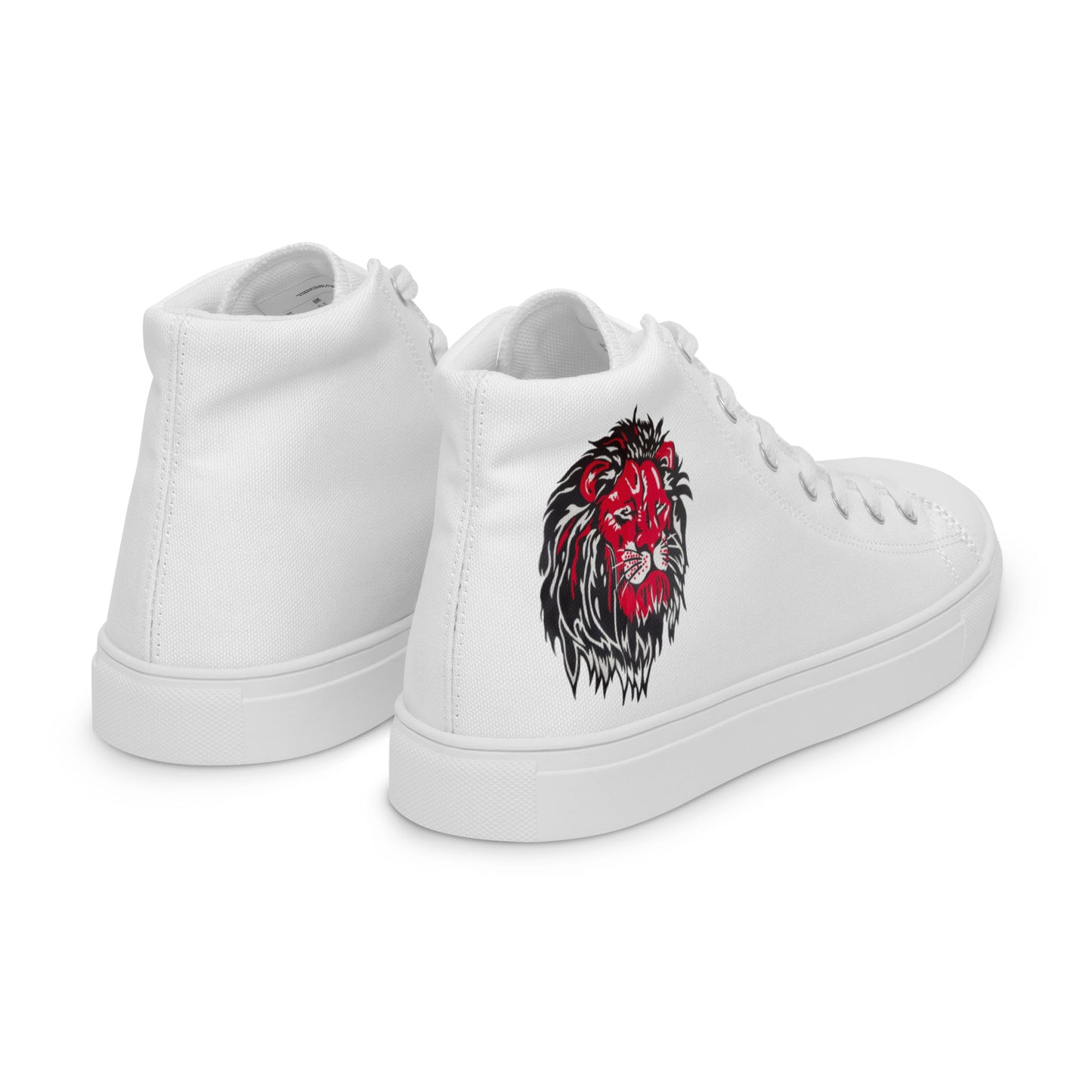 Ancestral Red Lion Men’s high top canvas shoes