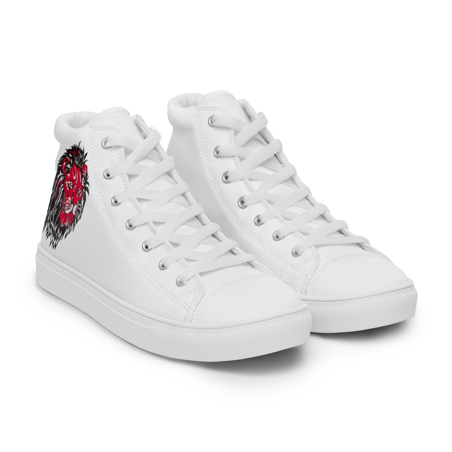 Ancestral Red Lion Men’s high top canvas shoes