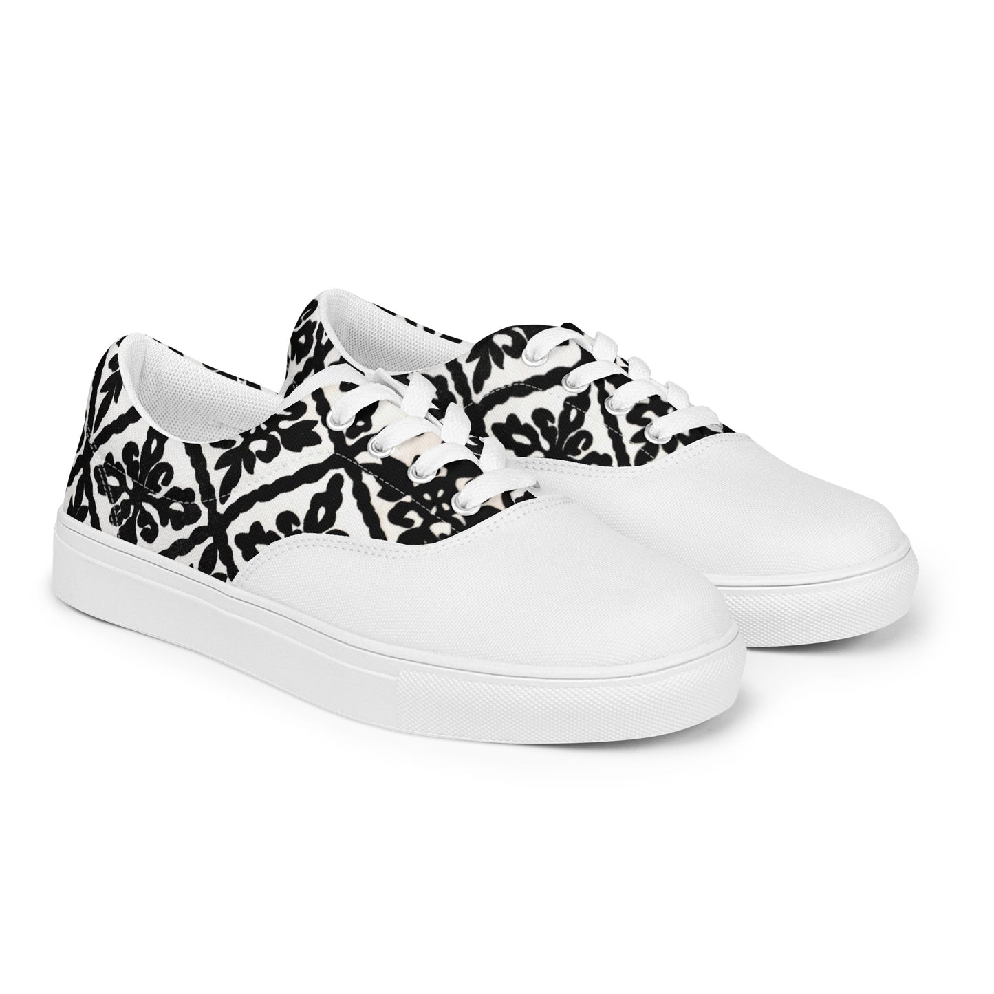 Ancestral Black Njeti Women’s lace-up canvas shoes