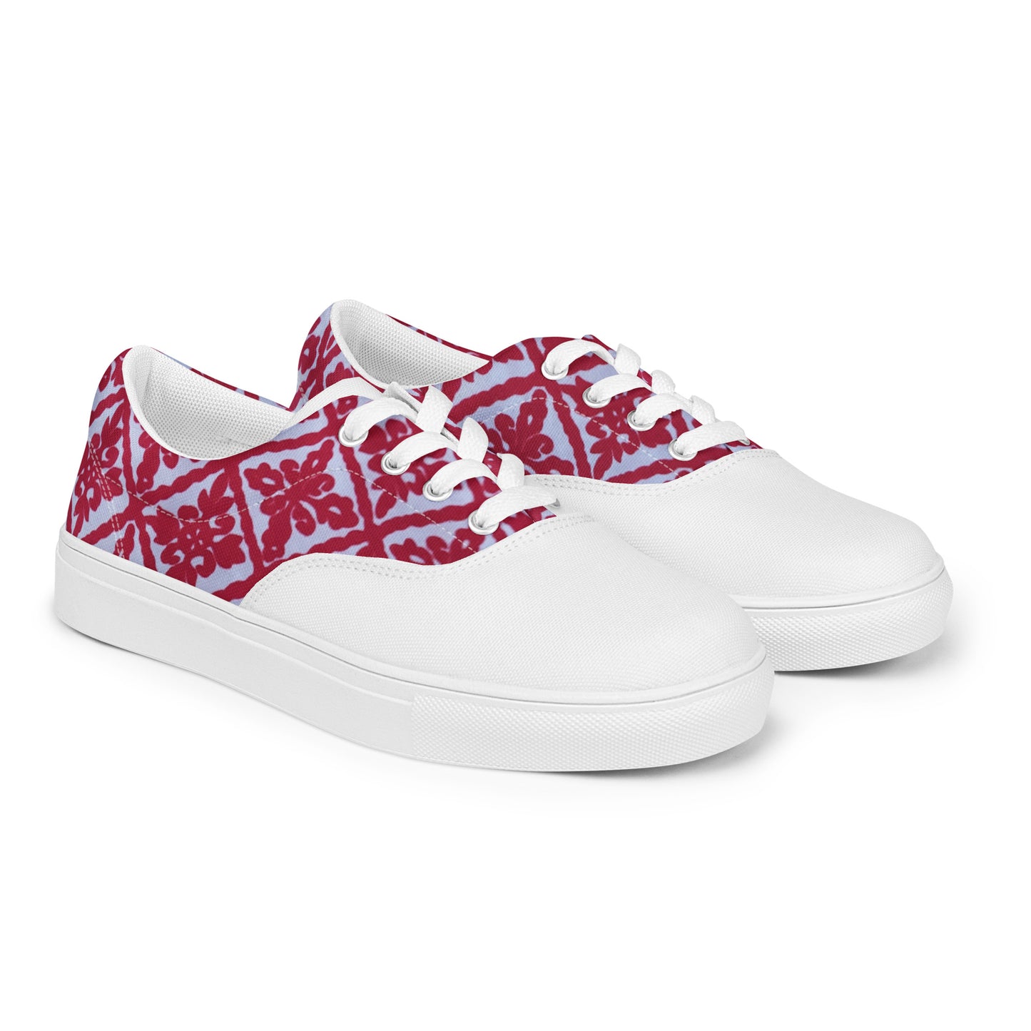 Ancestral Red Njeti Women’s lace-up canvas shoes