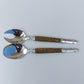 2 Beaded Salad Serving Spoons