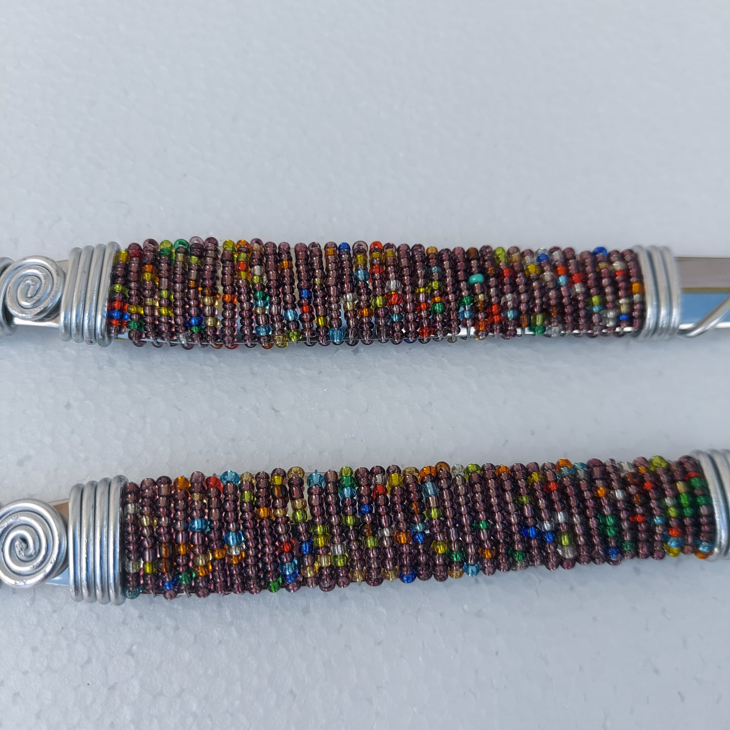 2 Beaded Salad Serving Spoons