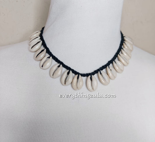 African Cowrie shell necklace