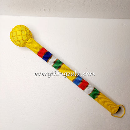 Beaded Zulu knobkerrie