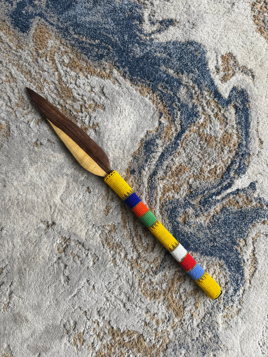 Beaded Zulu knobkerrie
