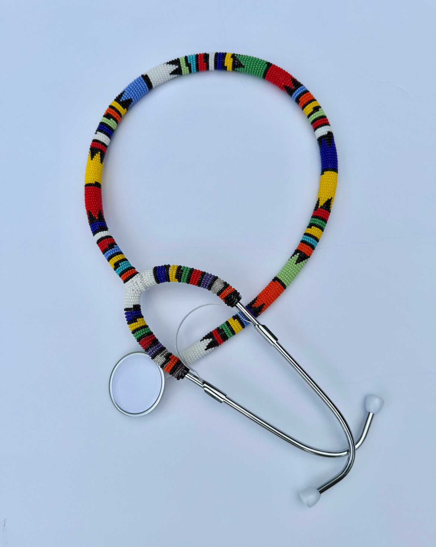 Beaded stethoscope.
