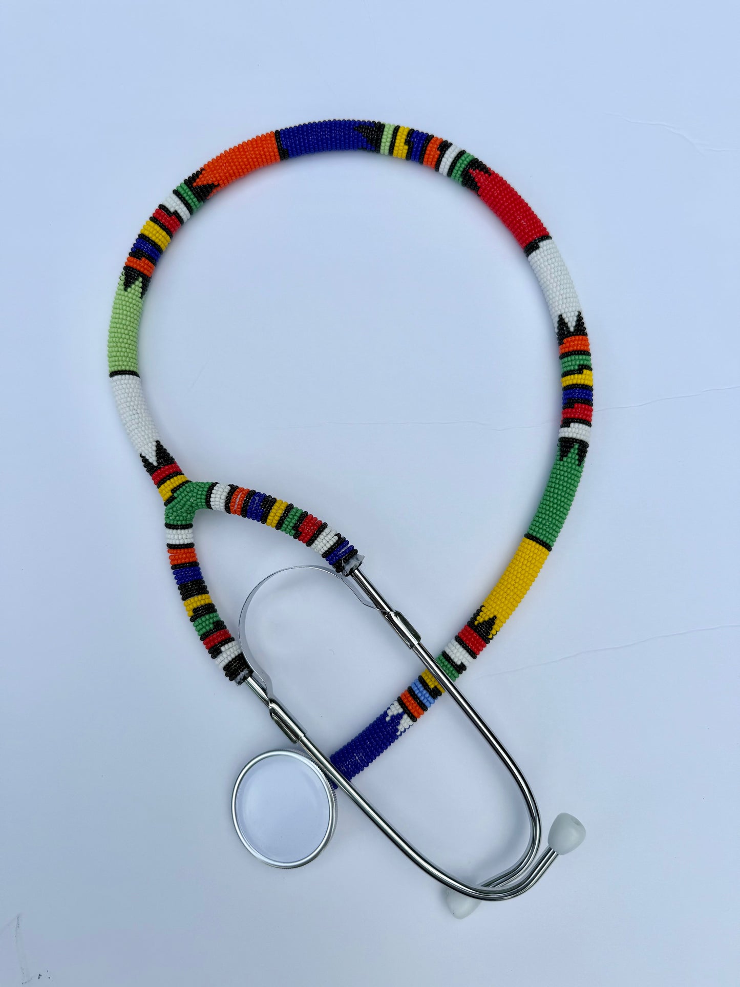 Beaded stethoscope.