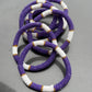 Purple and white bangle