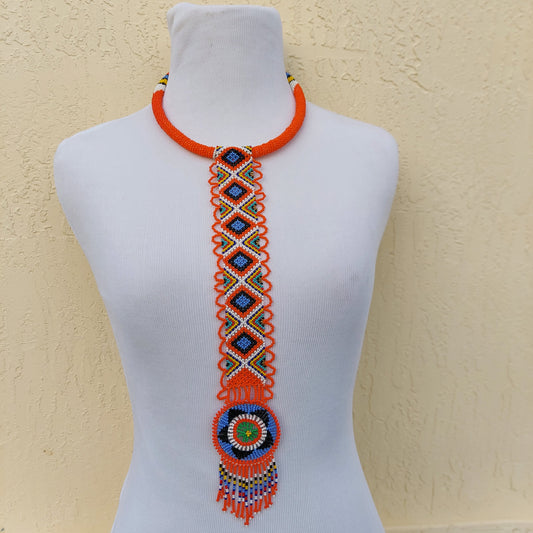 Beaded Zulu Necklace.  Women's jewelry