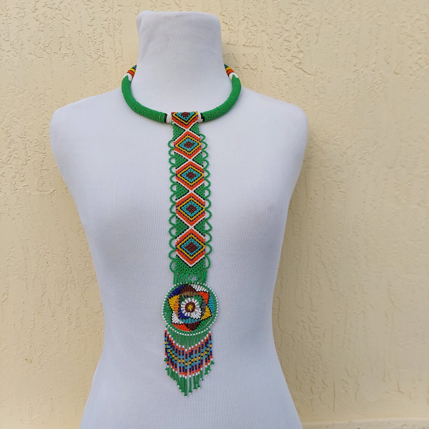 Beaded Zulu Necklace.  Women's jewelry