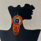 Orange Beaded Zulu Earrings