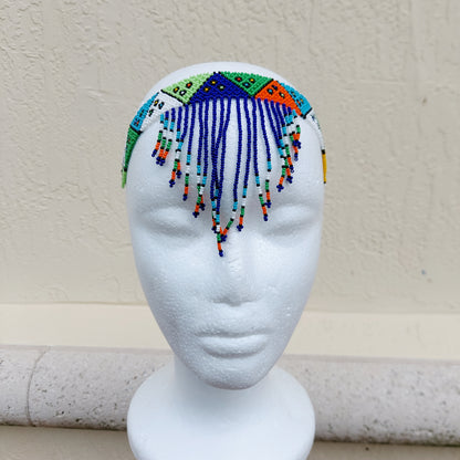 Blue tassel Headband/choker