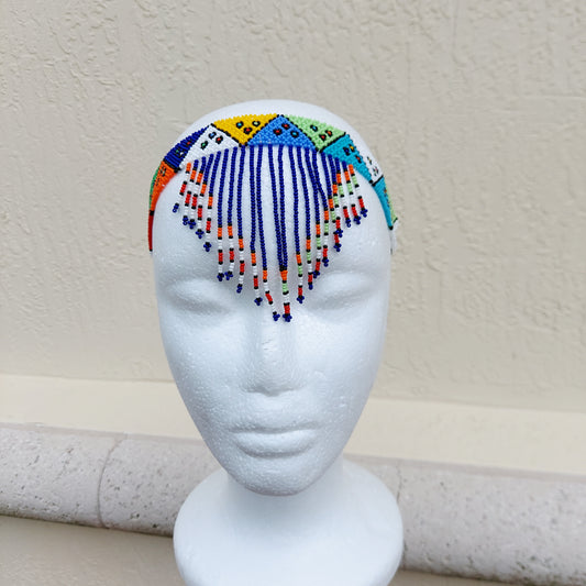Blue tassel Headband/choker