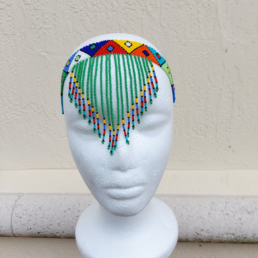 Green tassel Headband/choker